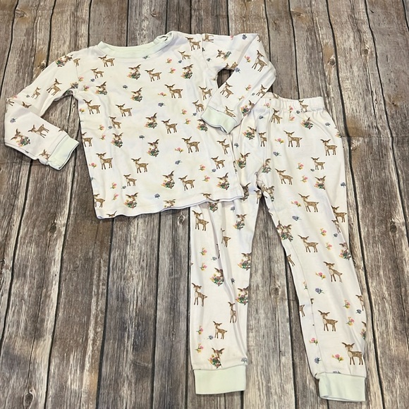 Burt's Bees Pajamas Burts Bees Kids Girls 4t Pink Deer Long Sleeve